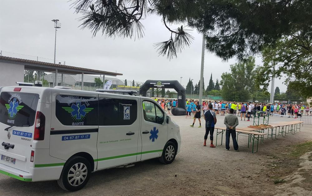Couverture sanitaire d'une course à pied par Ambulances Santé