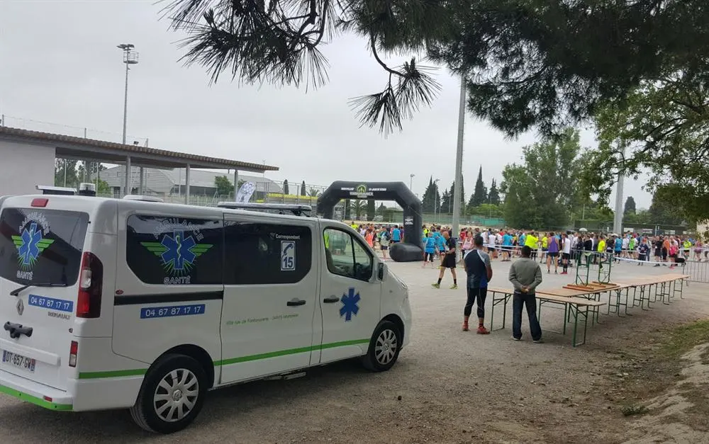 Couverture sanitaire d'une course à pied par Ambulances Santé