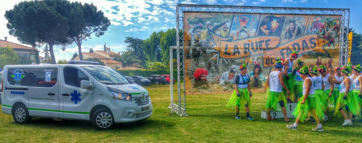 Ambulances Santé présente sur la manifestation sportive La Ruée des Fadas